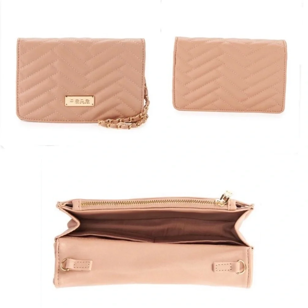 Bebe “Sophia” Quilted Blush Pink Crossbody Bag